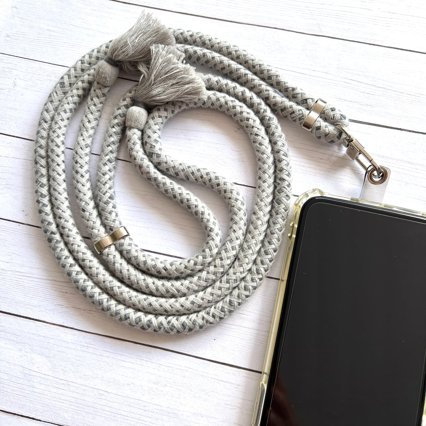 Boho Gray Phone Lanyard