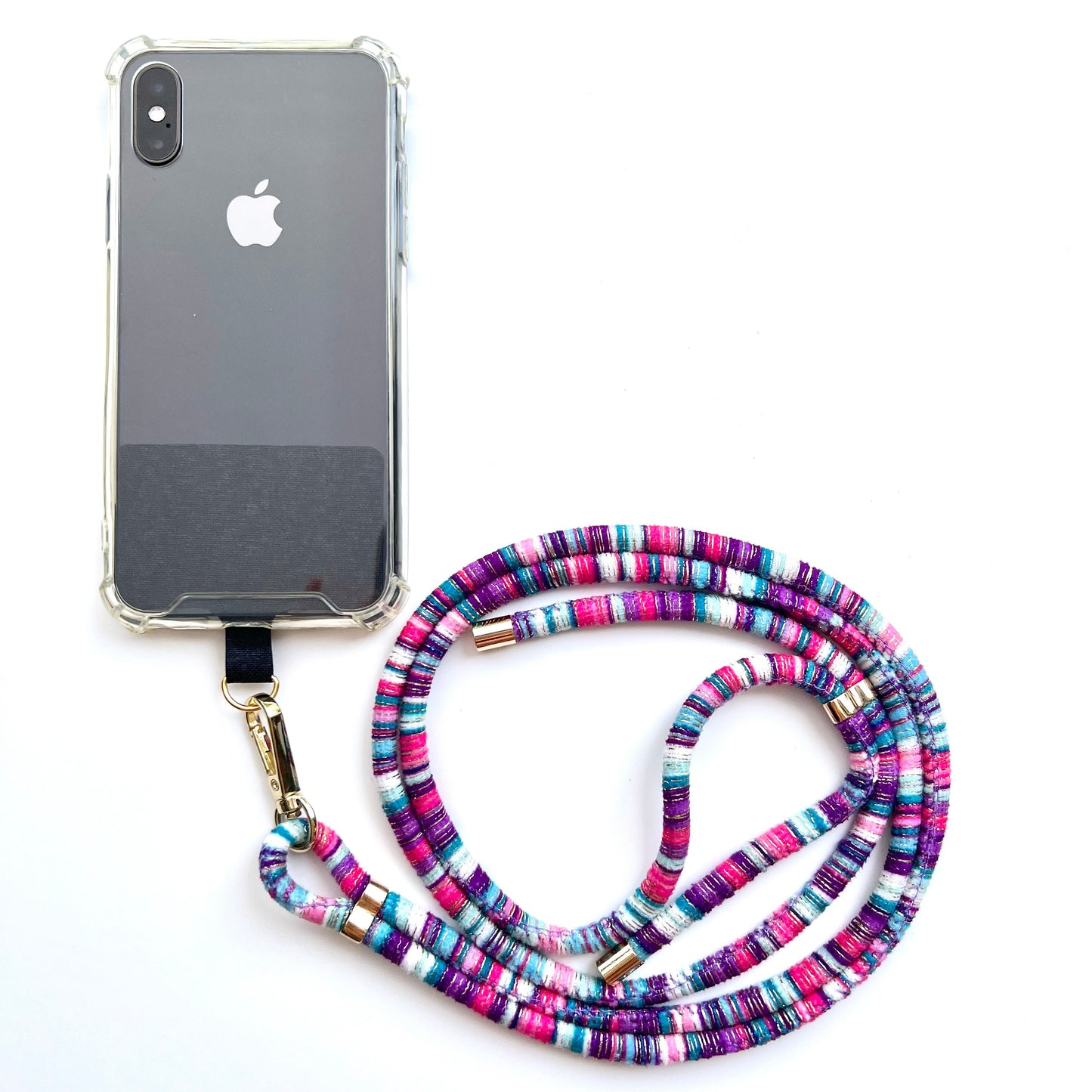 Cotton Phone Lanyard - Purple