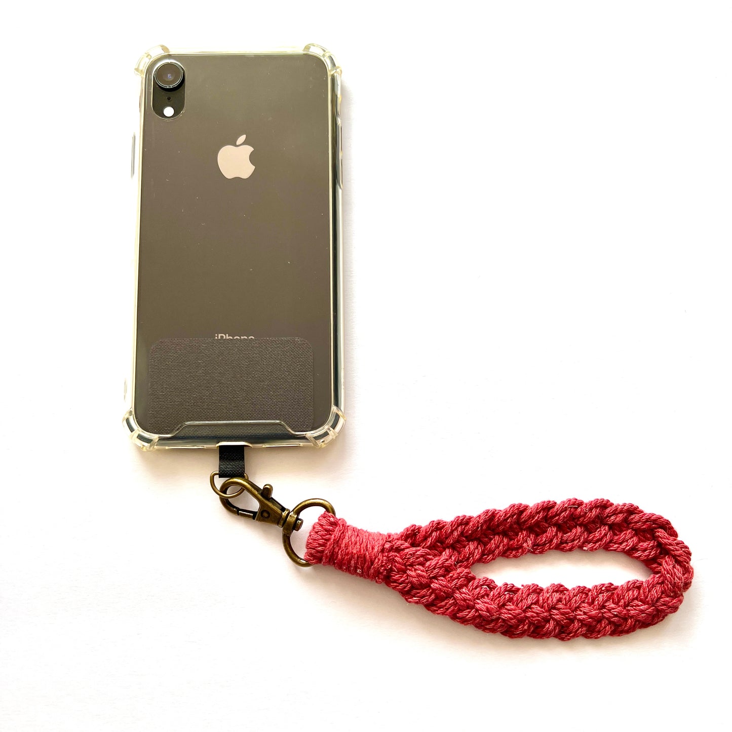 Macrame Phone Wristlet Strap Bordeaux