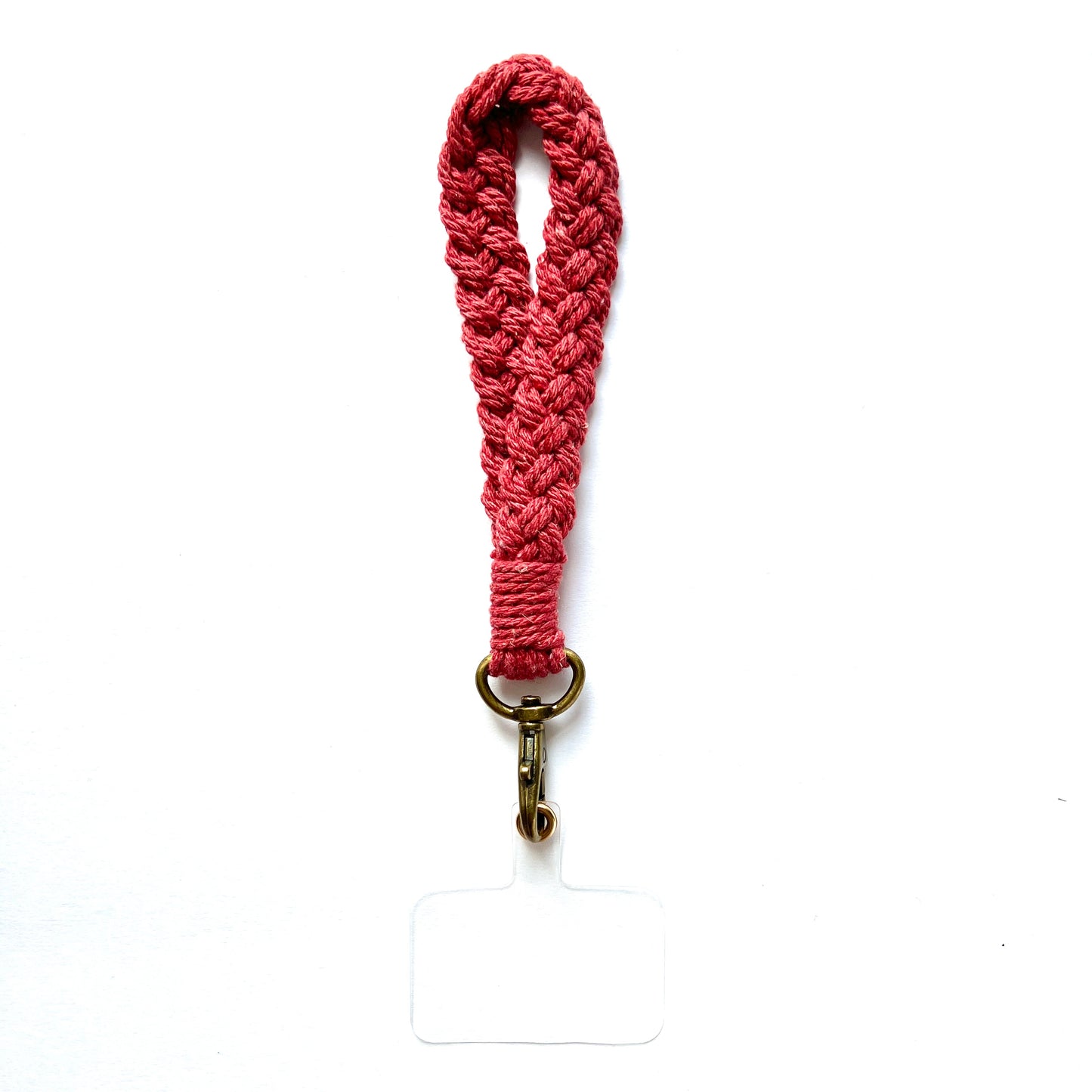 Macrame Phone Wristlet Strap Bordeaux