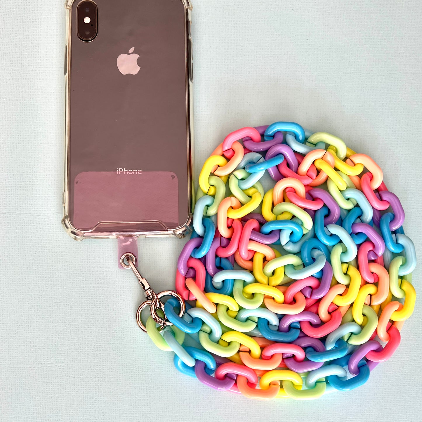 Candy Cane Link Chain Phone Necklace