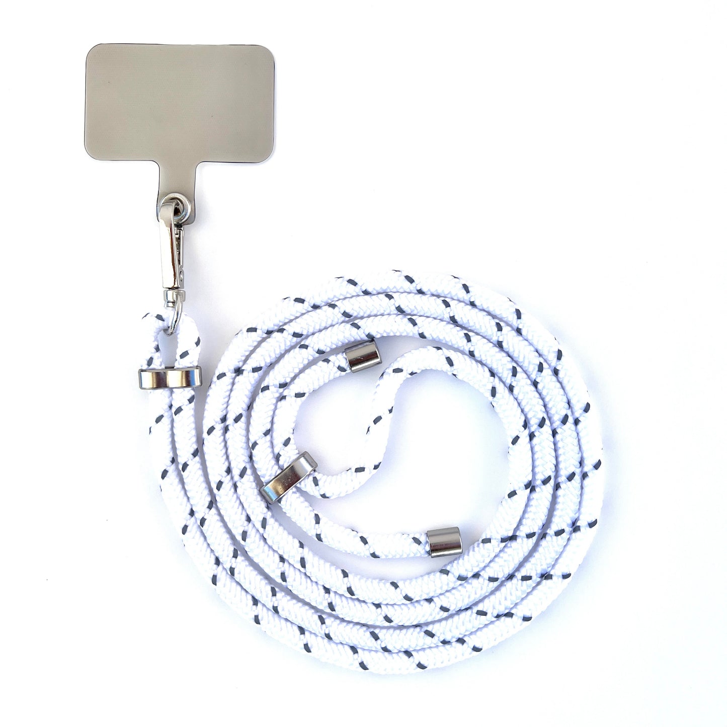 White Reflective Phone Lanyard
