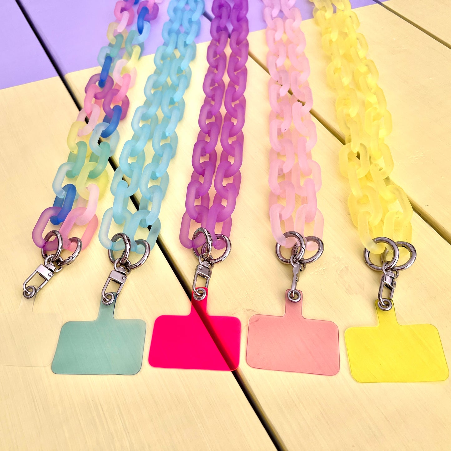 Yellow Link Chain Phone Necklace