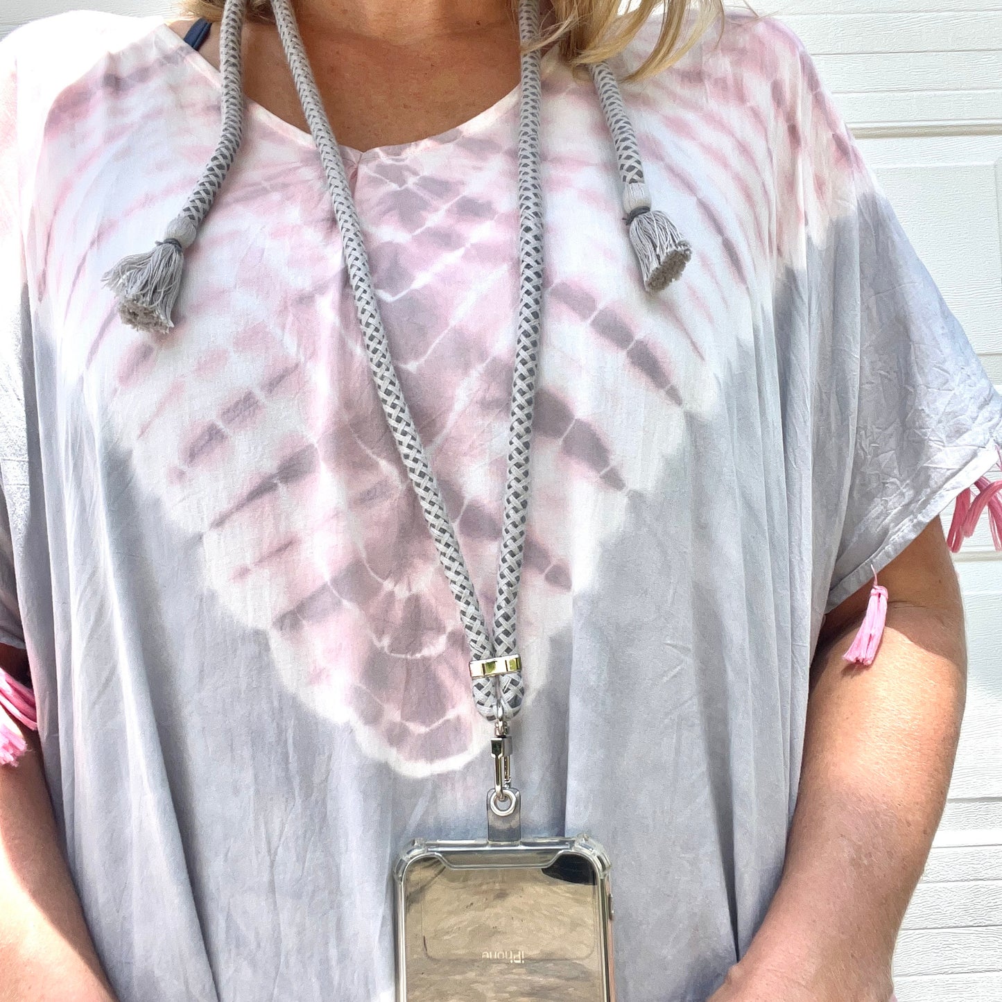Boho Gray Phone Lanyard