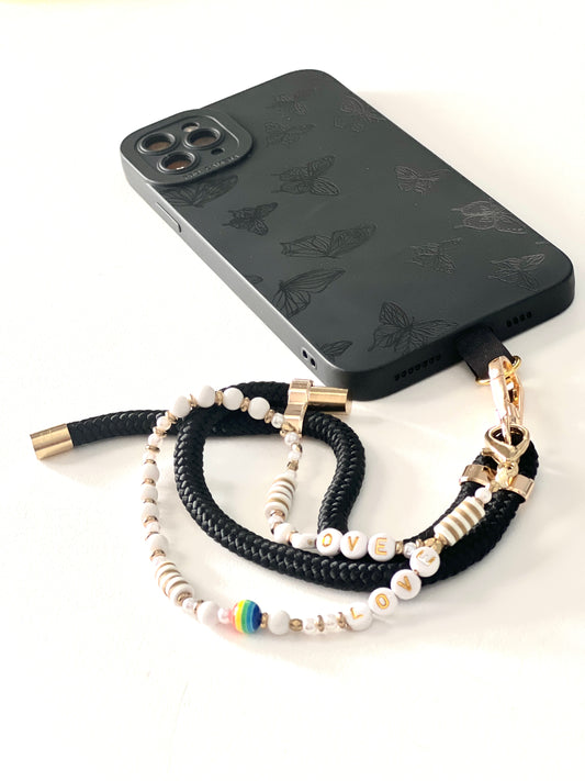 Double Phone Strap I Black