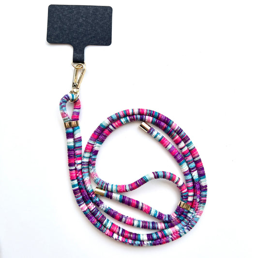 Cotton Phone Lanyard - Purple