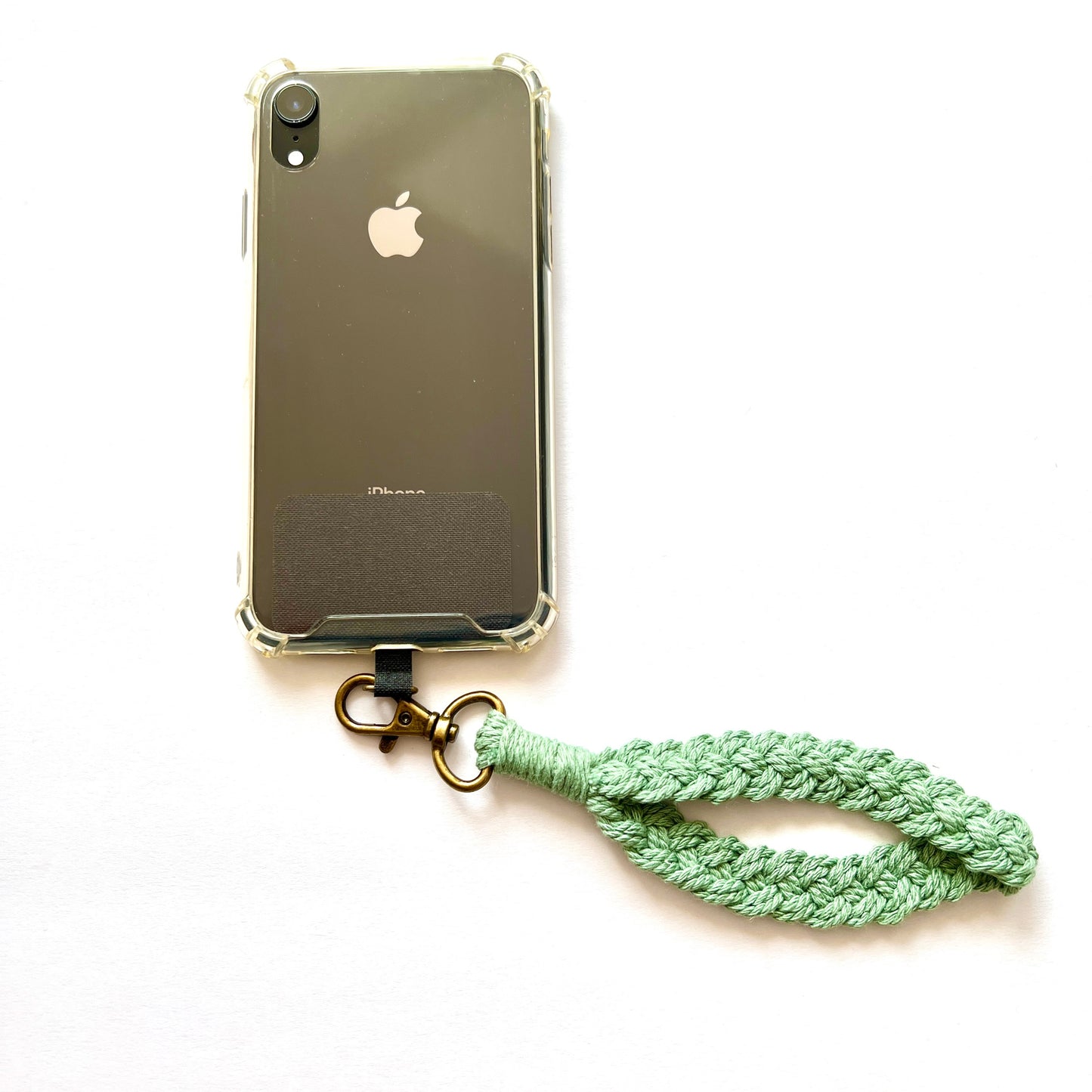 Macrame Phone Wristlet Strap Sage Green
