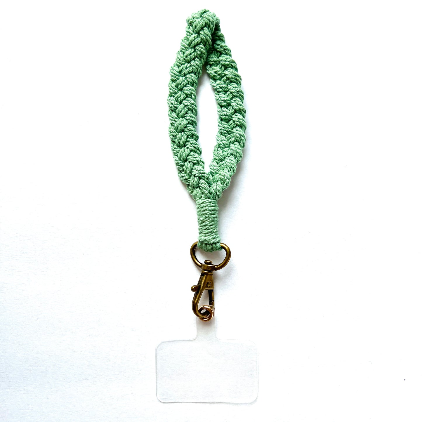 Macrame Phone Wristlet Strap Sage Green