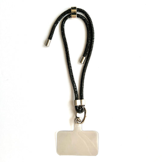 Wristlet Phone Strap I Black Sparkle