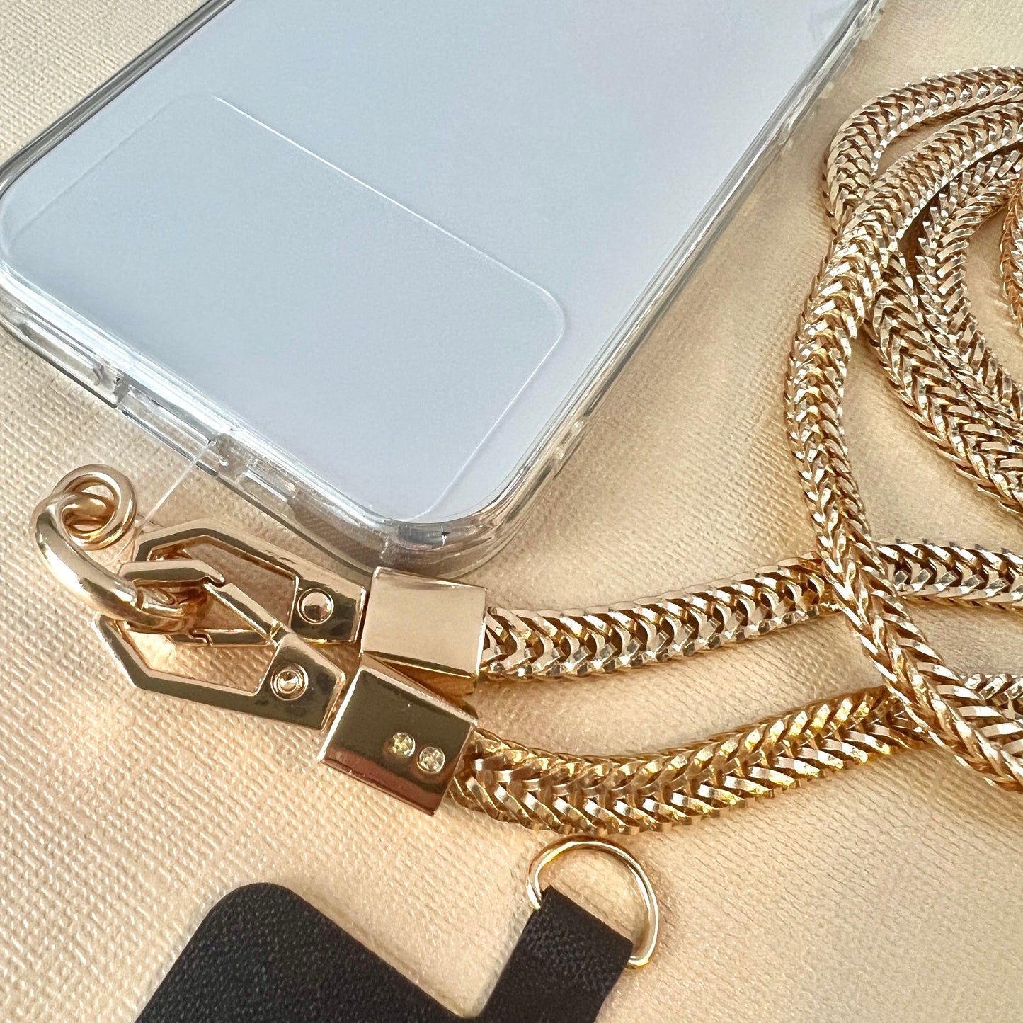 Metal Phone Lanyard - Gold
