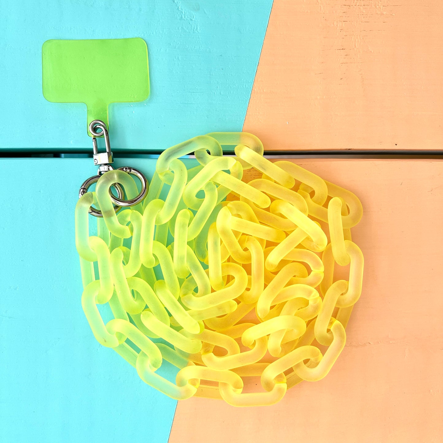 Yellow Link Chain Phone Necklace