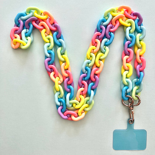 Candy Cane Link Chain Phone Necklace