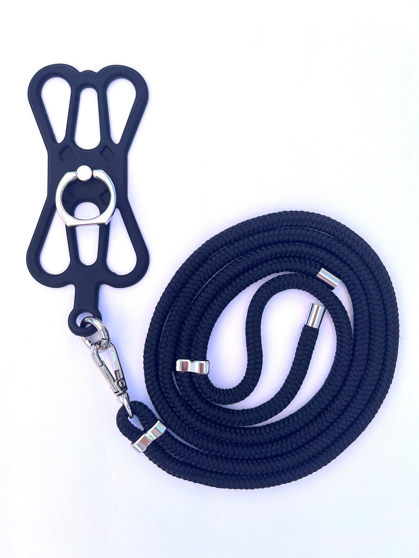 Silicon Holder Phone Strap - Black