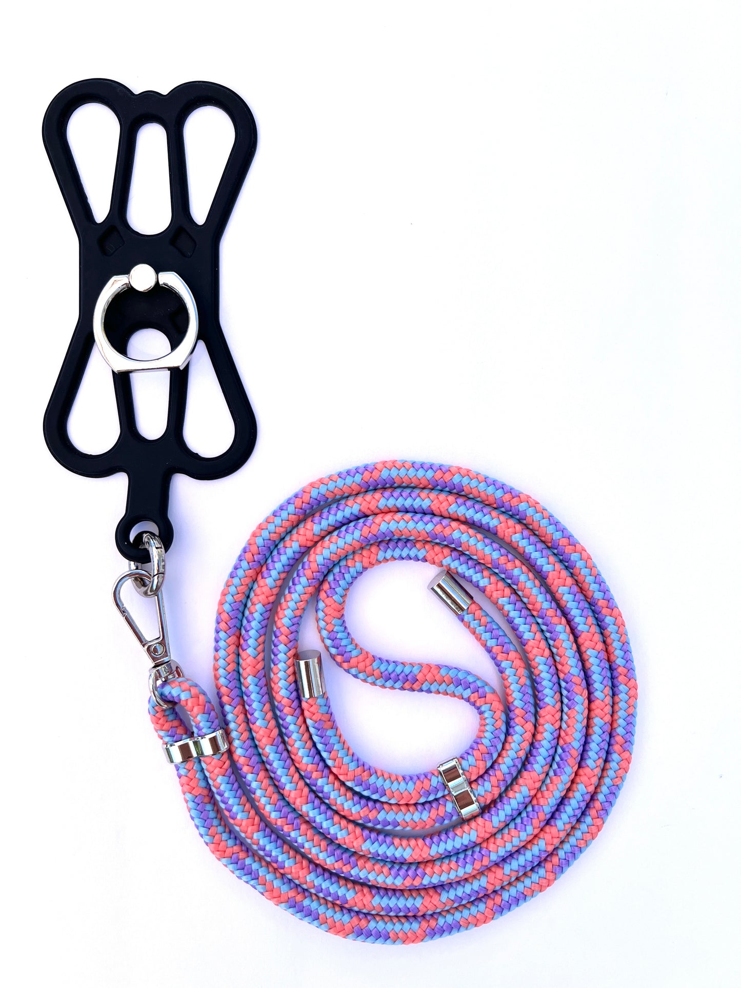 Silicon Holder Phone Strap - Apricot/Blue/Purple