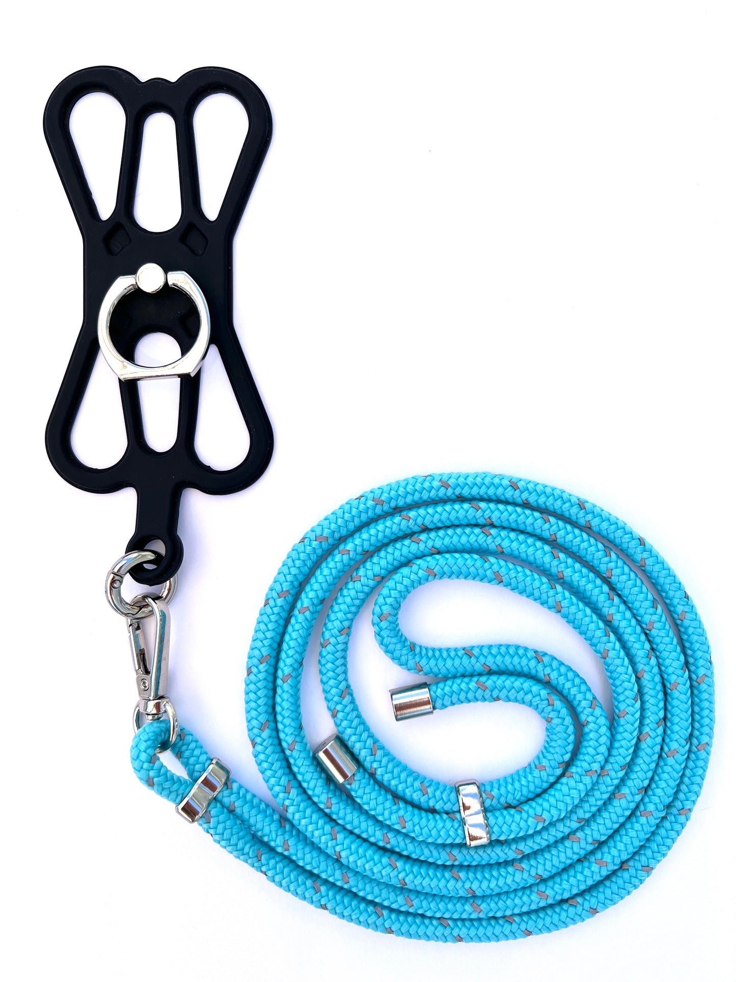 Silicon Holder Phone Strap - Turquoise Reflective