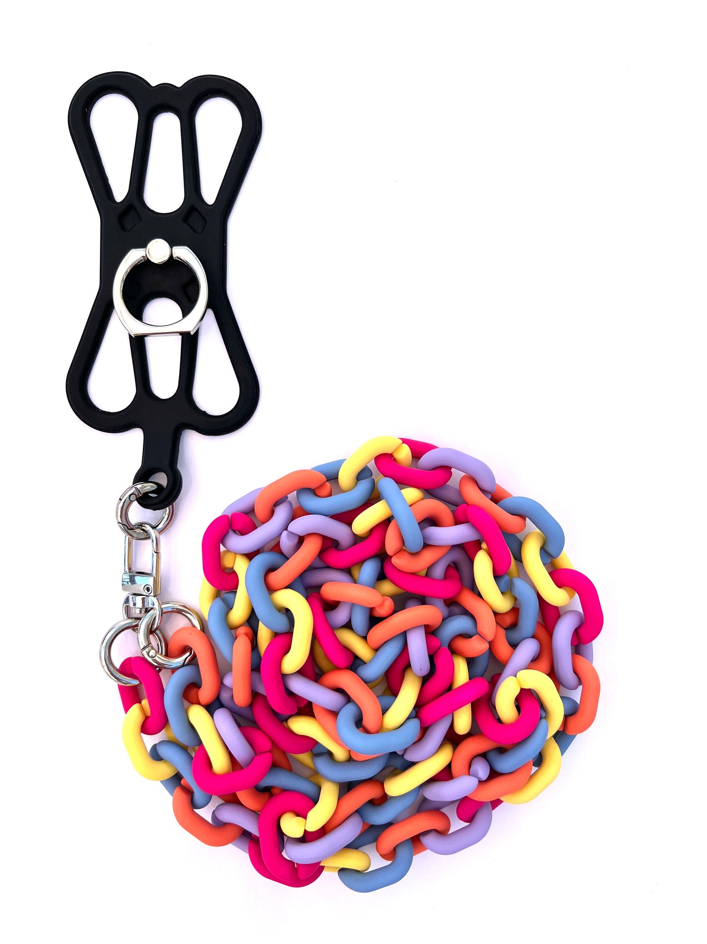Silicon Holder Phone Strap - Colorful Link Chain