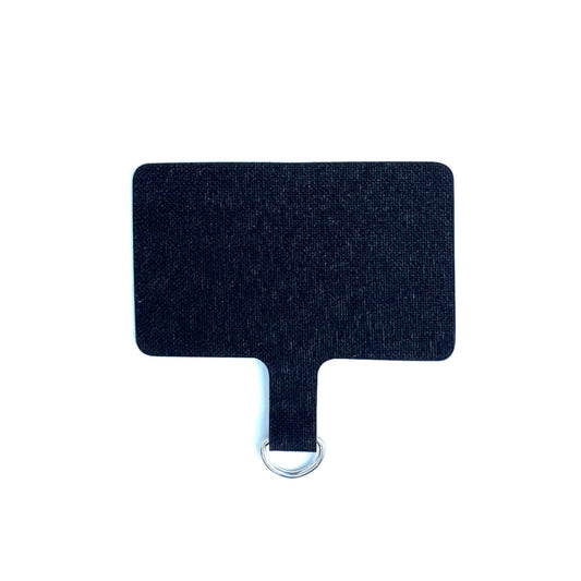 Black Solid Phone Connector Patch