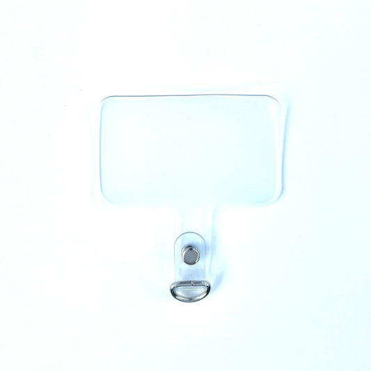 Clear Phone Connector Patch with D-Ring