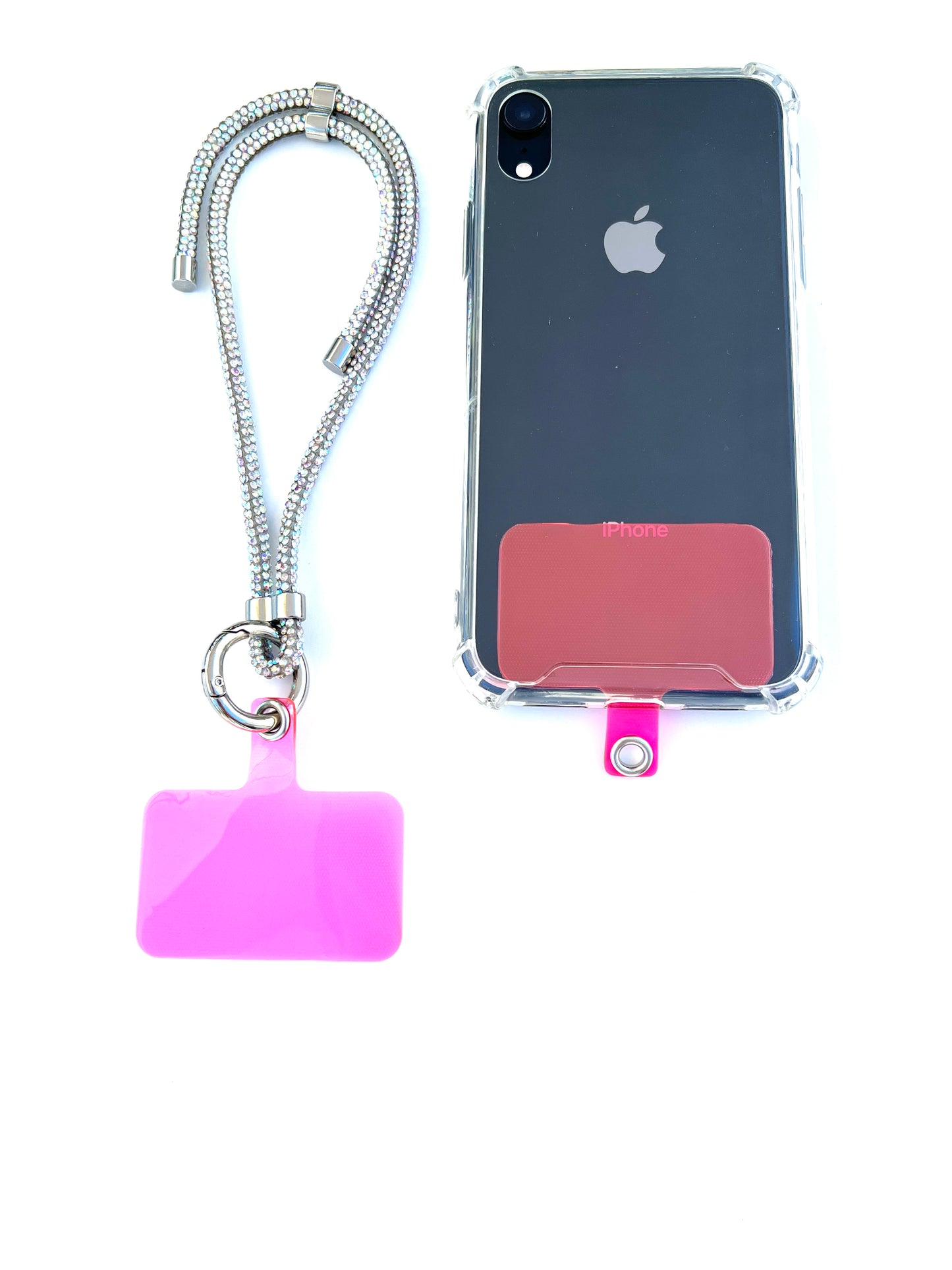 Wristlet Phone Strap I White Sparkle