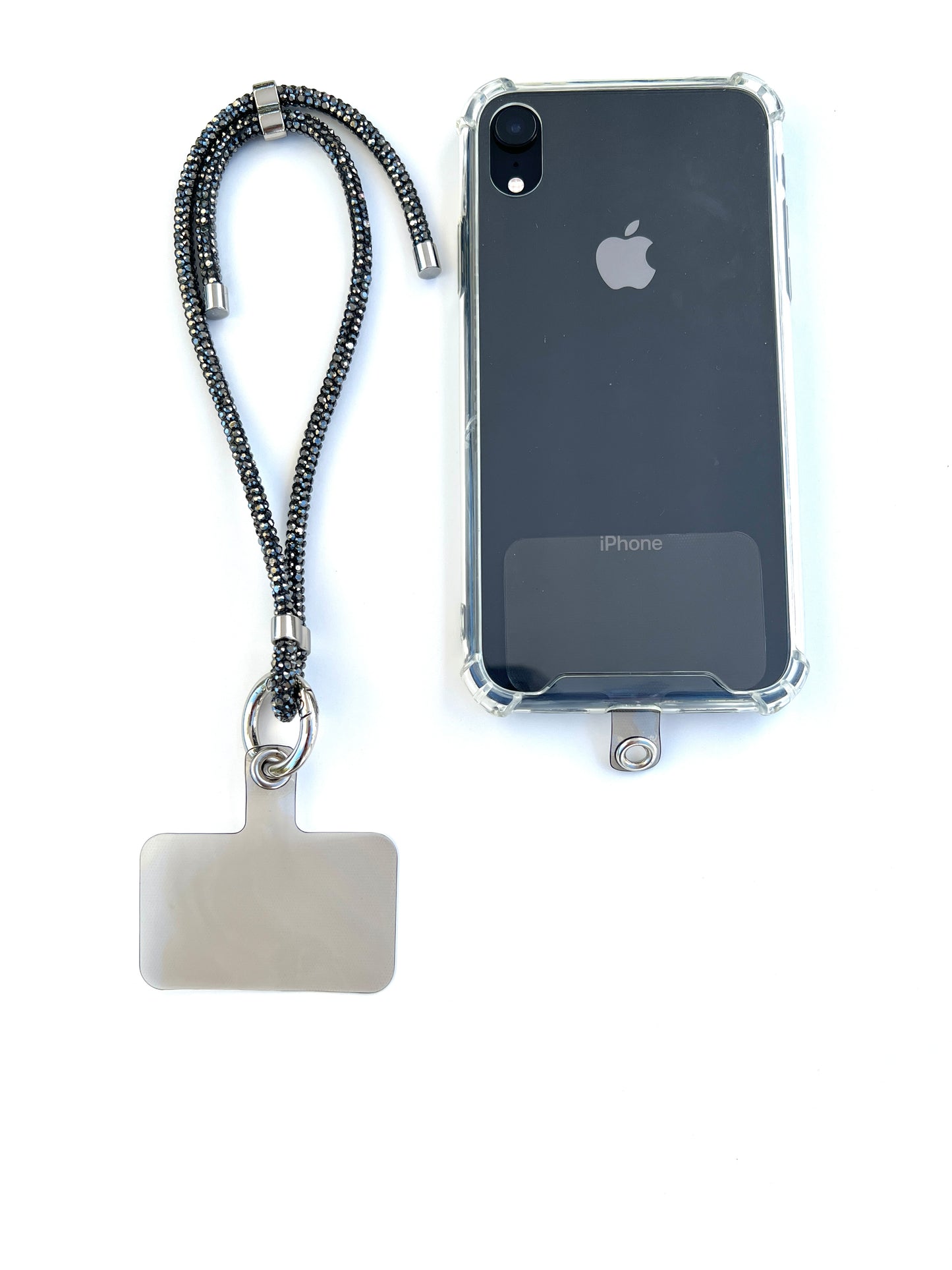 Wristlet Phone Strap I Gray Sparkle