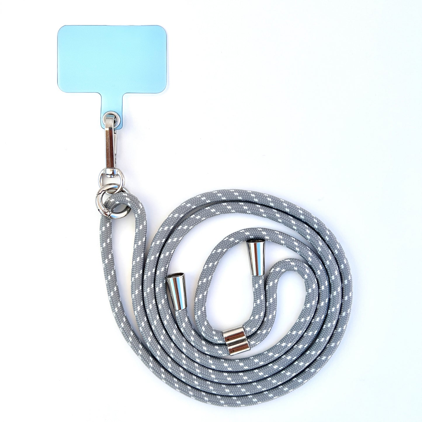 Gray/White Phone Lanyard