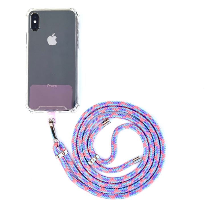 Apricot/Purple/Blue Phone Lanyard