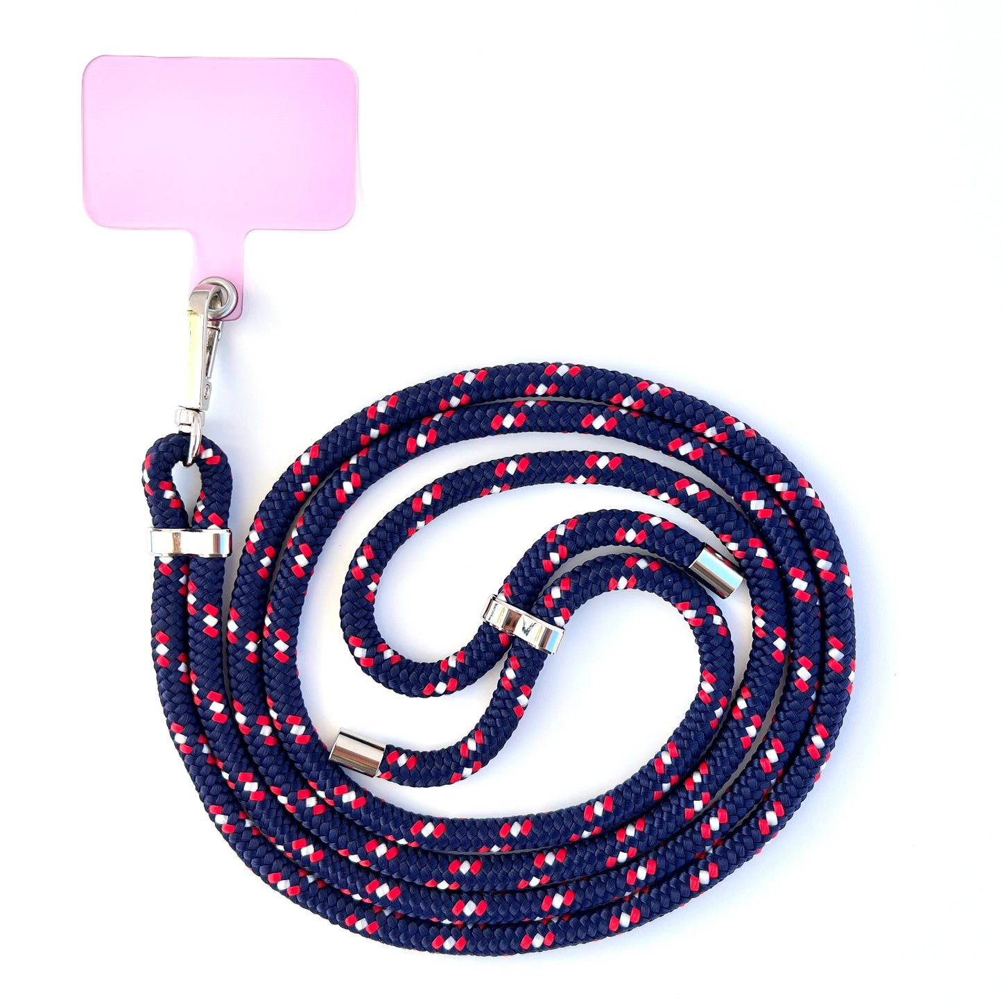 Blue, Red and White Phone Lanyard