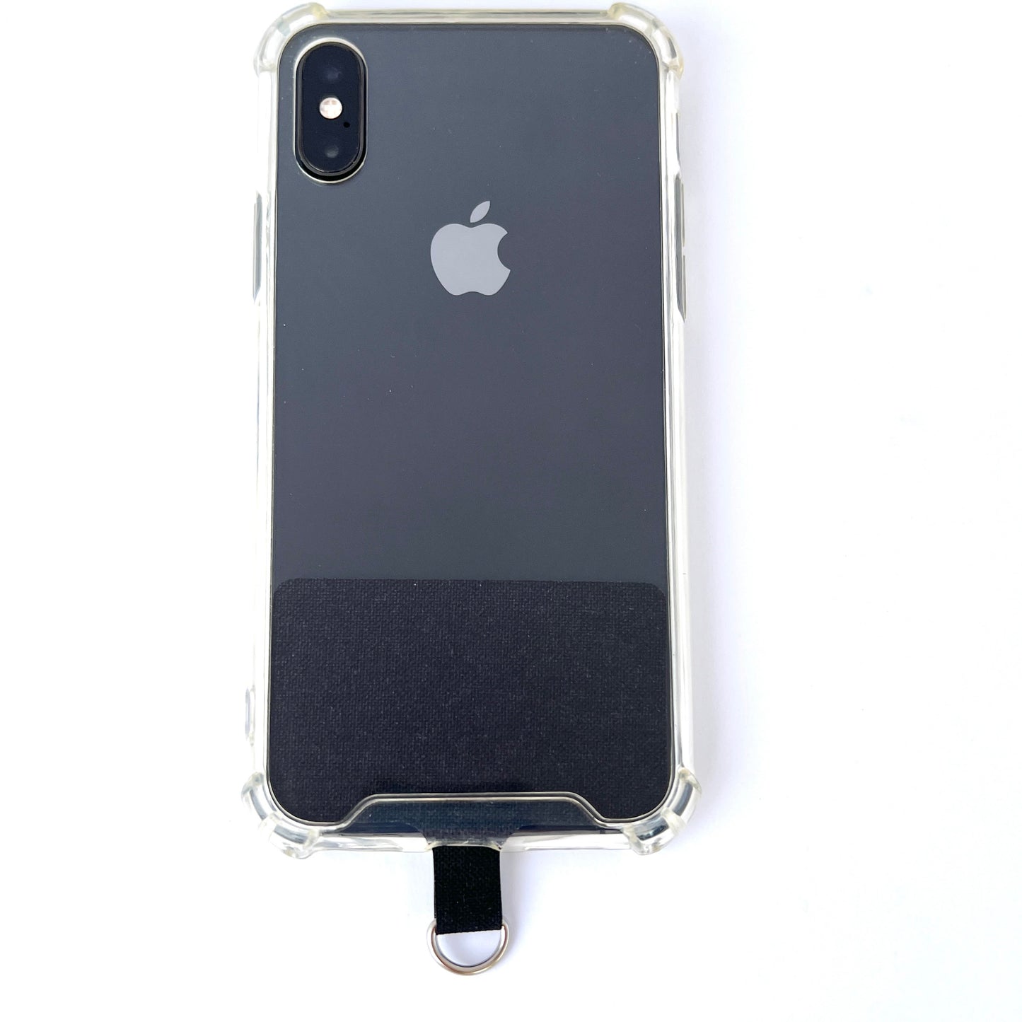 Black Solid Phone Connector Patch