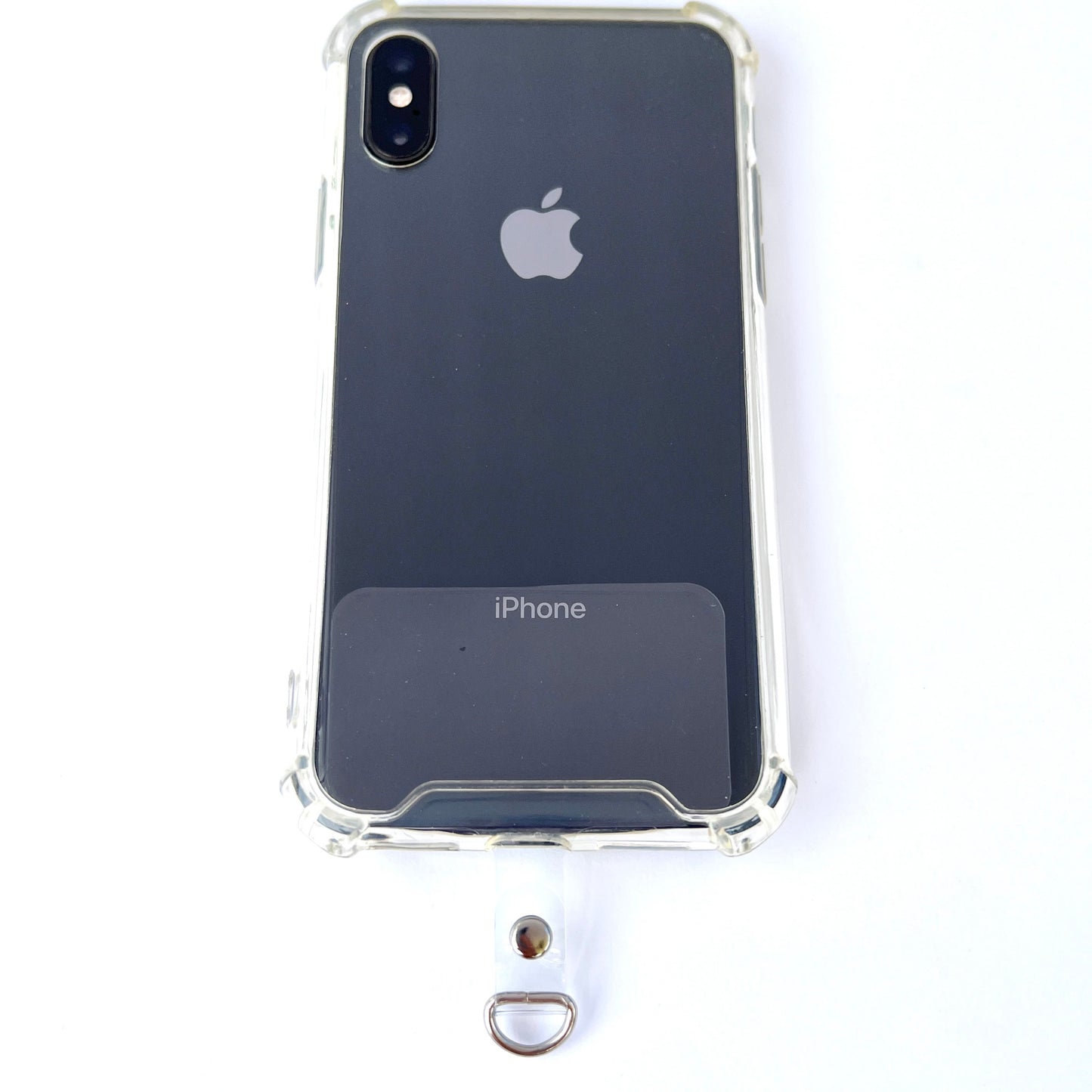 Clear Phone Connector Patch with D-Ring