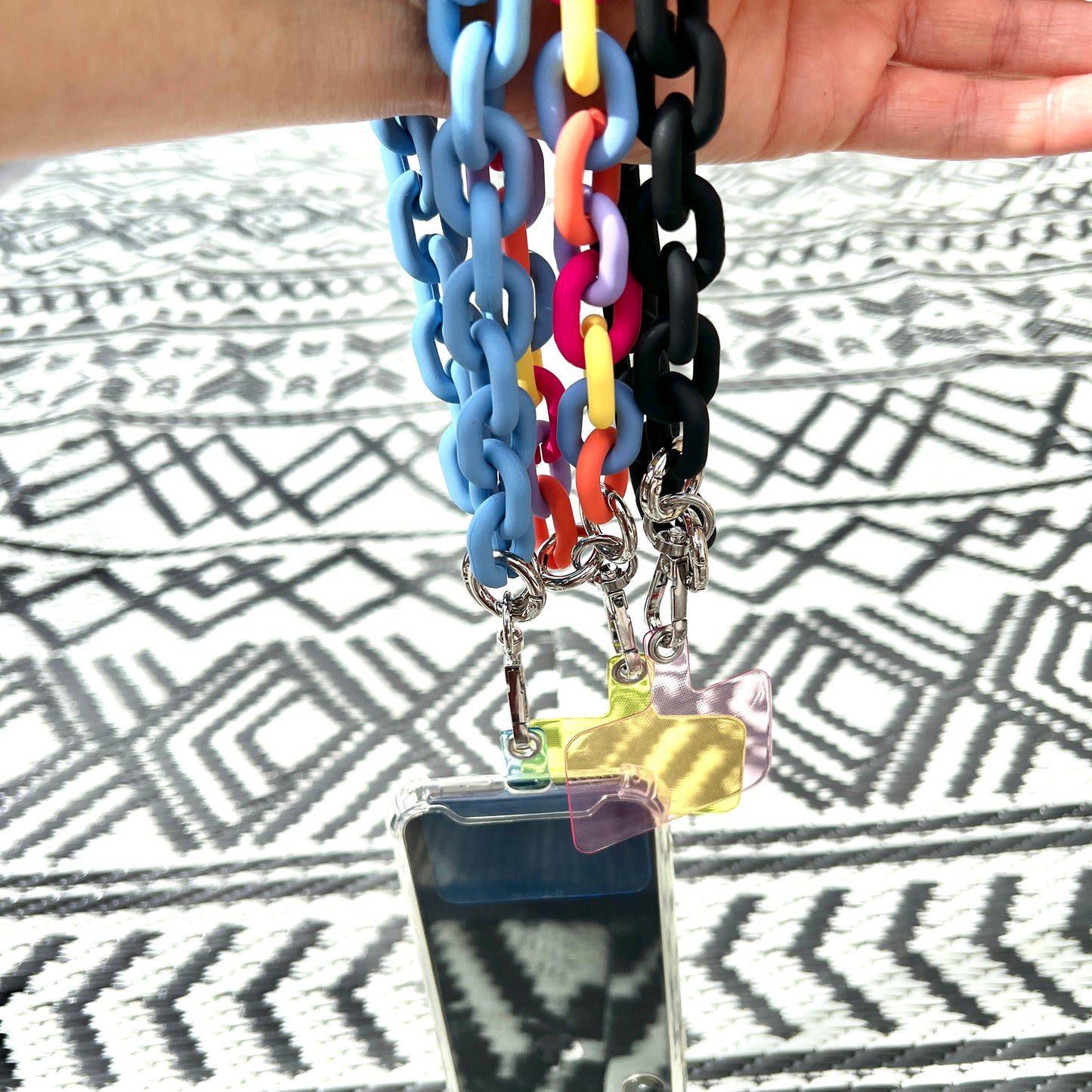 Wristlet Phone Strap I Black Link Chain