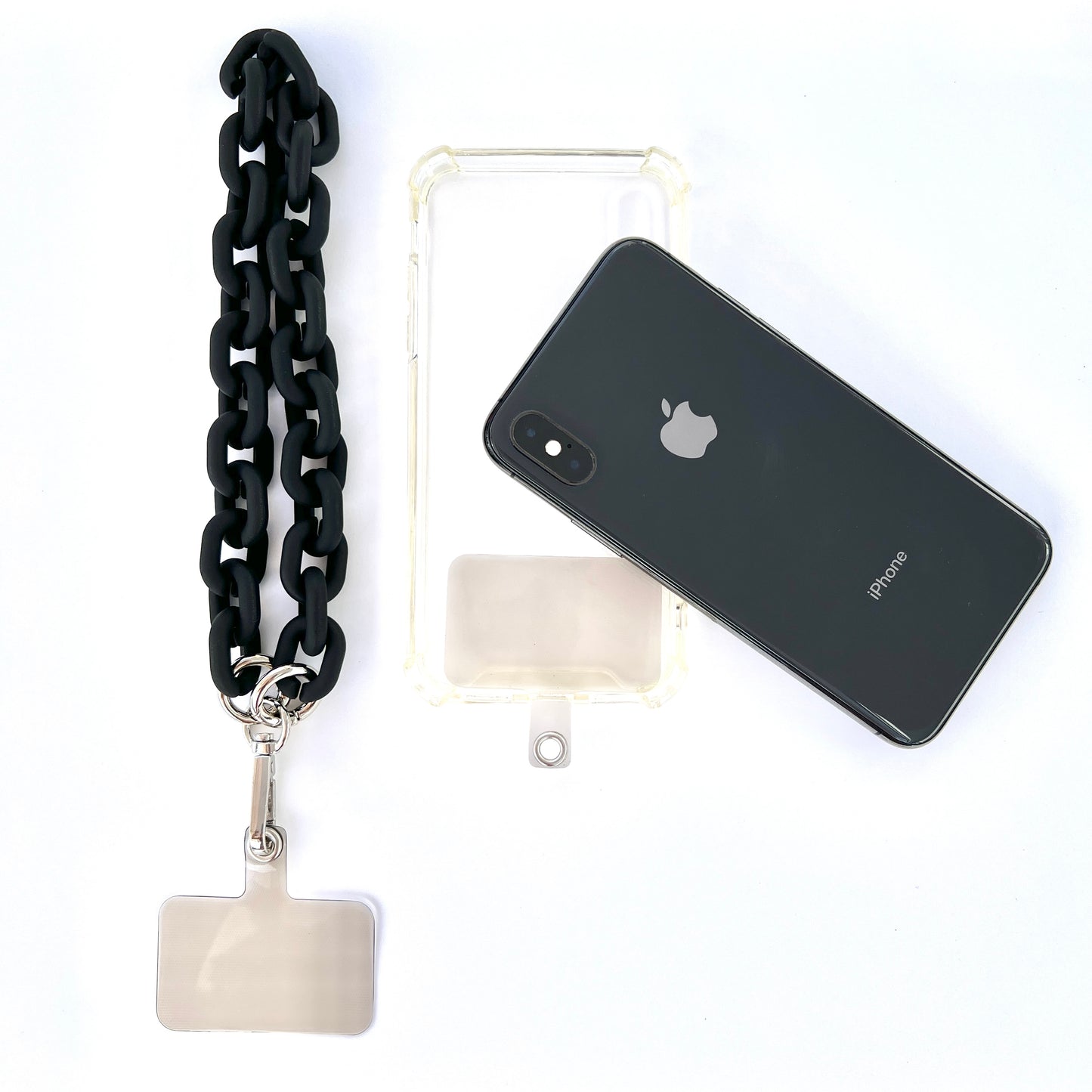 Wristlet Phone Strap I Black Link Chain