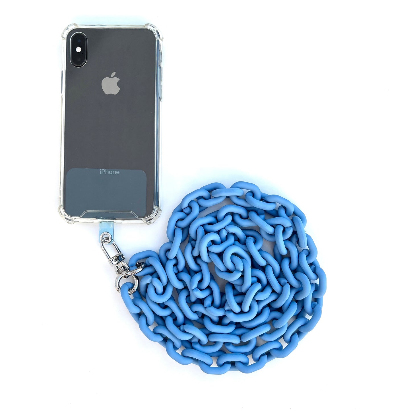 Blue Link Chain Phone Necklace