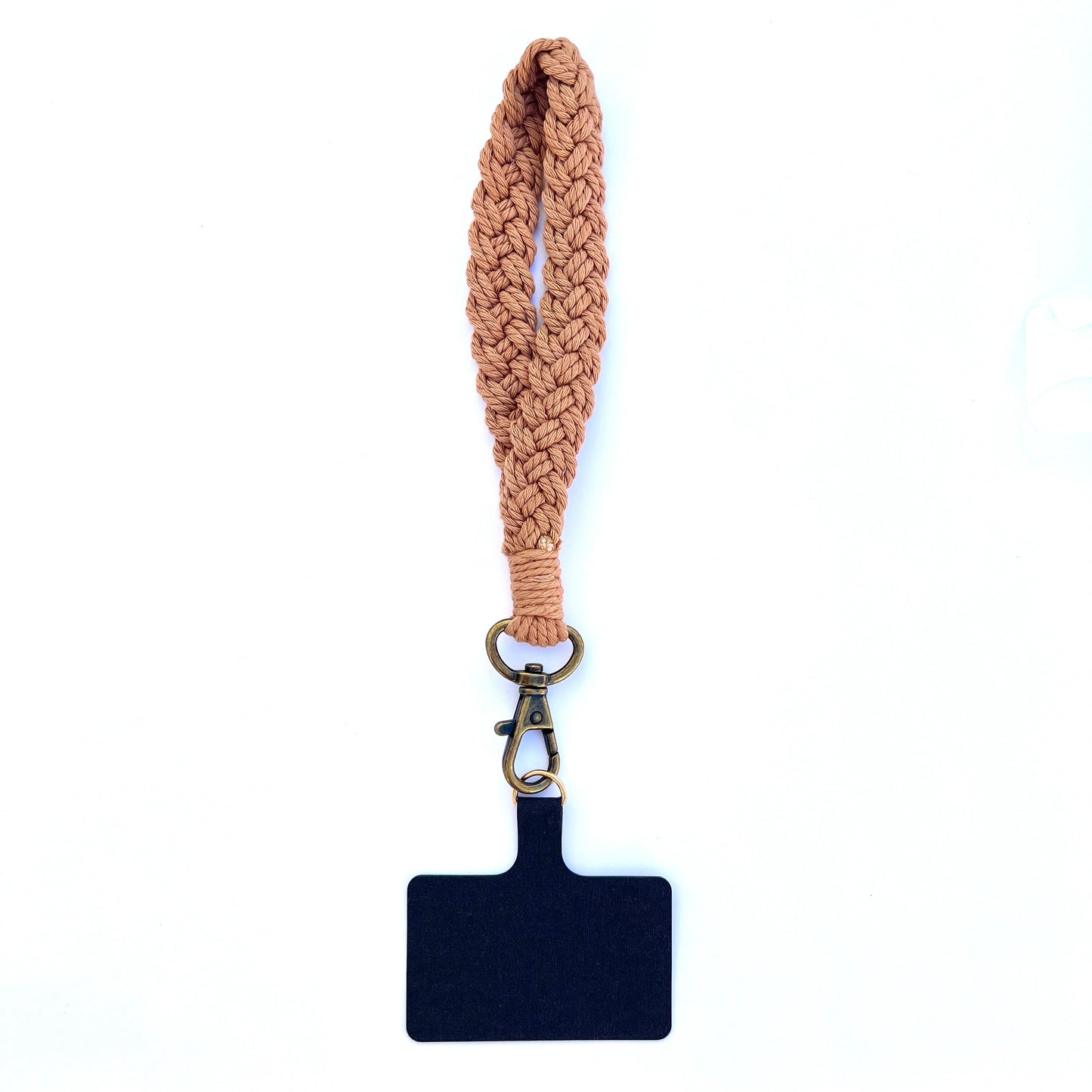 Macrame Phone Wristlet Strap Camel